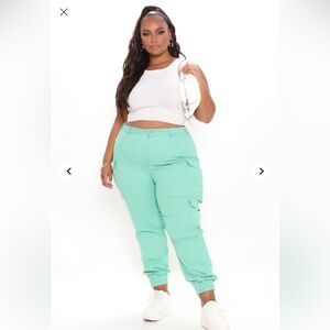 Mint Green Cloud 9 utility pants